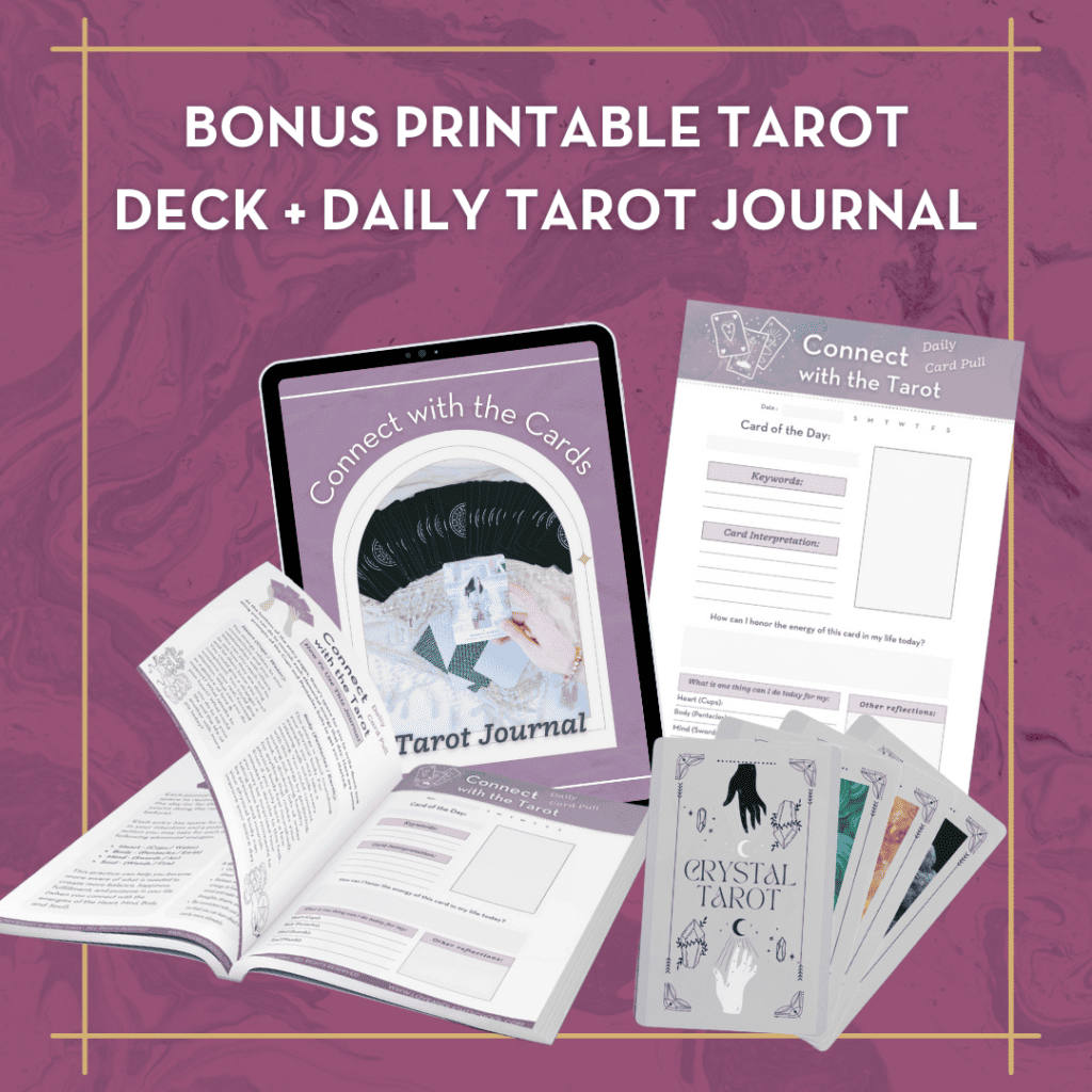 Crystals for Intuitive Tarot Bonus Tarot Deck & Journal